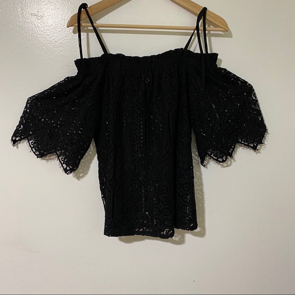Off shoulder lace top